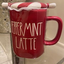 Rae Dunn Peppermint Latte Mug Topper