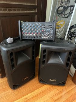 Carvin XP800L 6-Channel Powered PA System w/ 2 Speakers, Mic & Cables