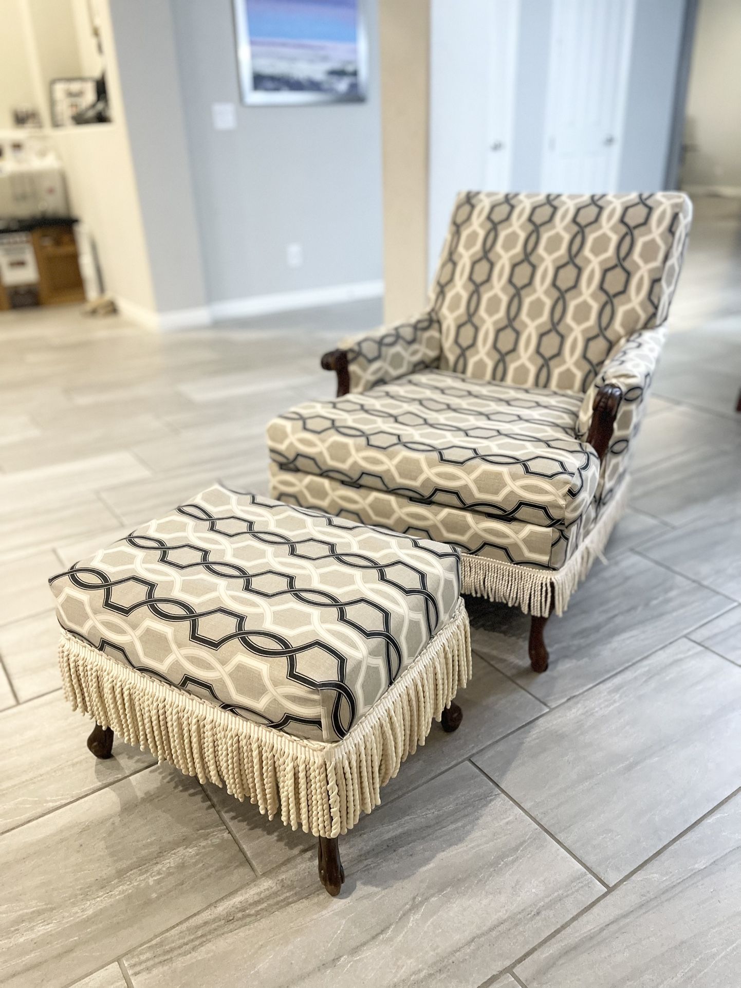 Arm Chair + Foot Stool