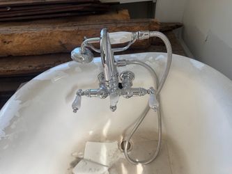 Chrome Clawfoot Tub Faucet with Hand Shower