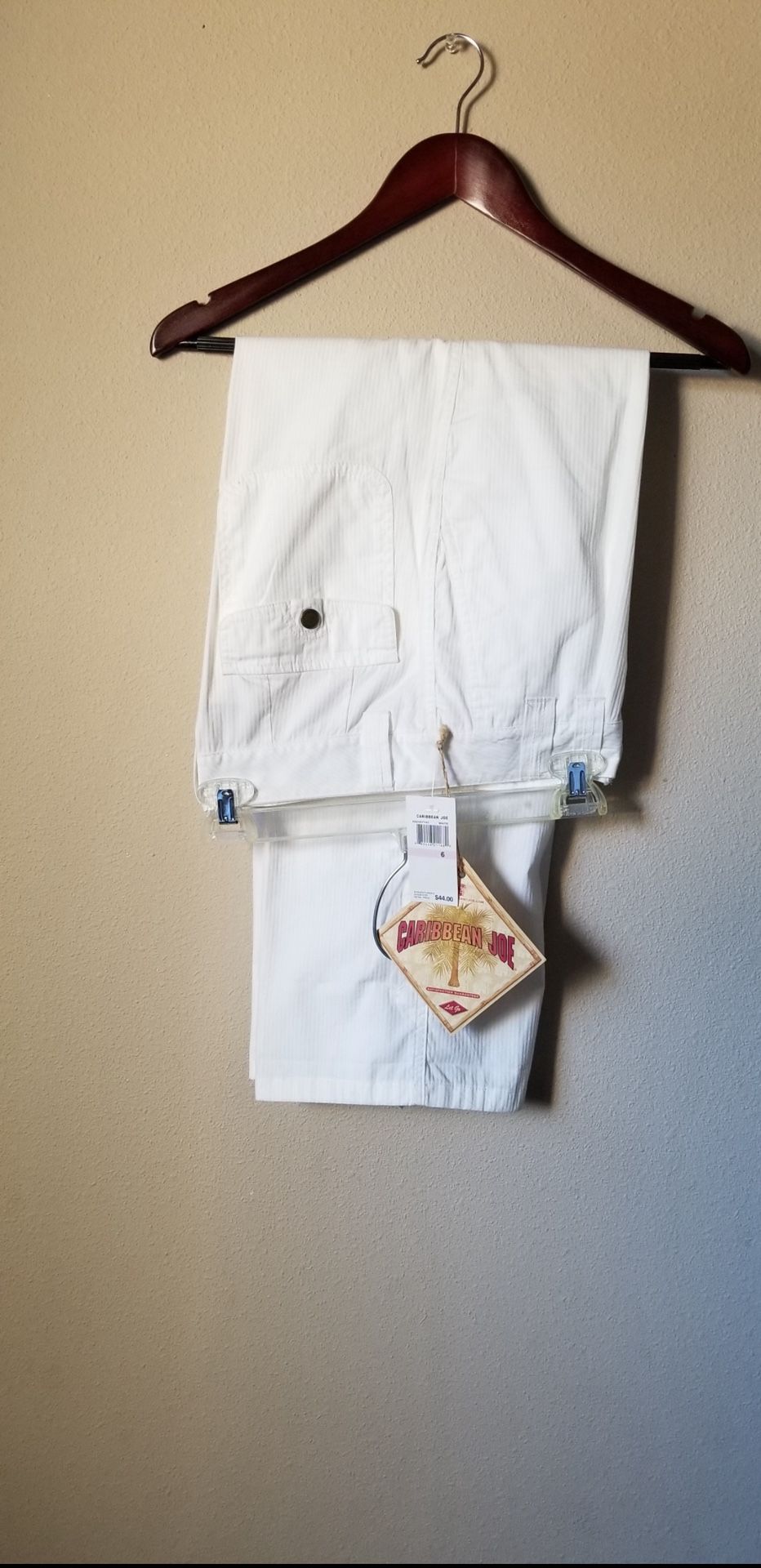 caribbean joe white pant size 6 new