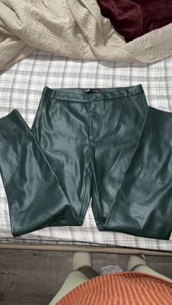 Zara Leather Jeans 
