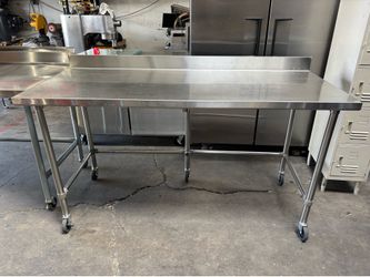 72x30 Stainless Steel Bakery Table NSF heavy Duty on wheels It’s Available !!! See Pics