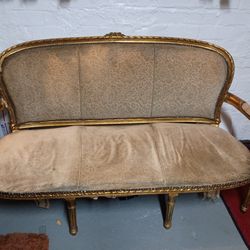 Vintage European Settee & Matching Chairs