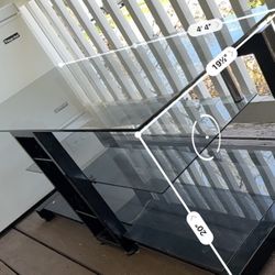 Sleek Glass TV Stand – Fits Up to 55” TVs! Only $20!