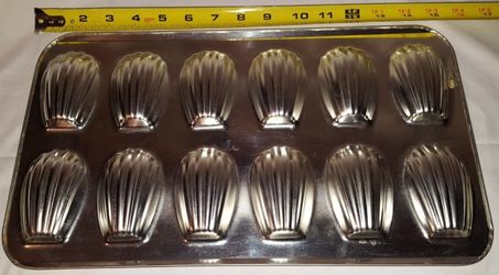 Shell Shaped Madeline Tea Cookie Dozen Baking Sheet Pan