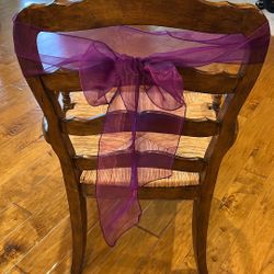 Purple Organza Chair Sashes