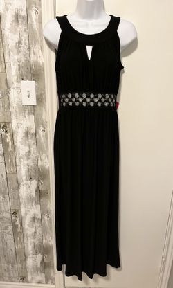 Beautiful Black Beaded Maxi Dress