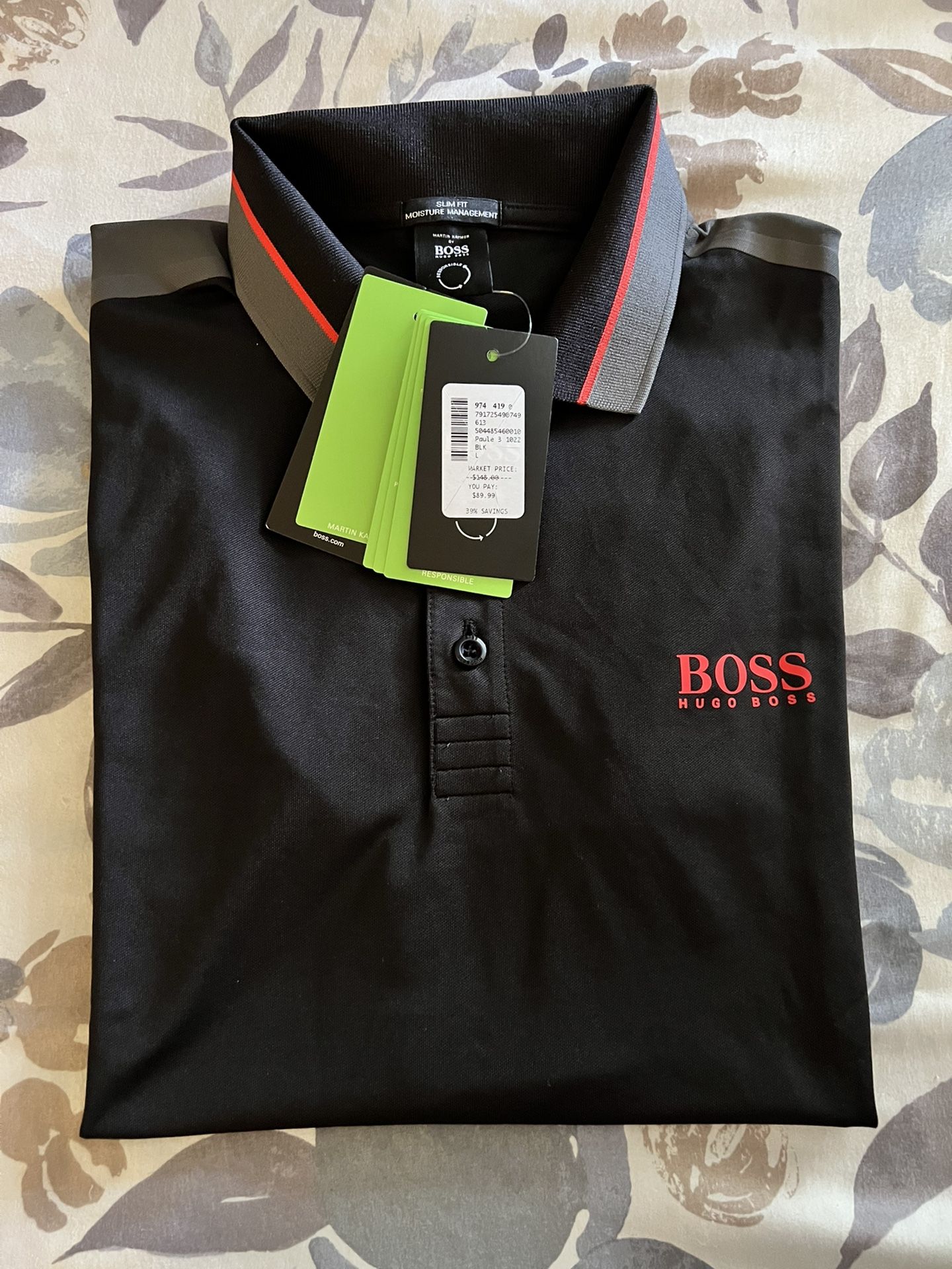 Playera Hugo Boss Nueva Original Talla Large Slim Fit
