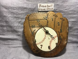 Baseball Glove Clock Battery Operated