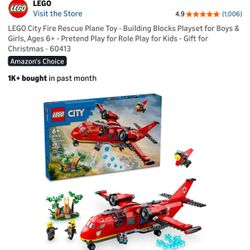 Lego City Fire Rescue Plane 60413 NEW