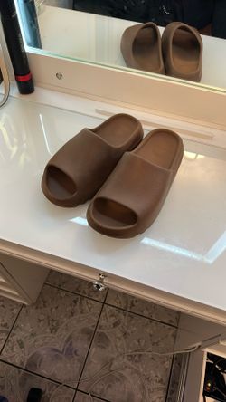 Brown Yeezy Slides