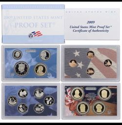 2009 U.S. MiNT PROOF SET W/ Box & COA (17 Coins)