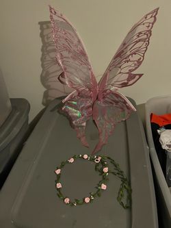 Fairy Wings and Flower Crown Set