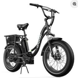 Oraimo Electric Bike for Adults, 750W Motor (Peak 1000W) 20″ x 4.0 Fat Tire with Dual Shock Absorber