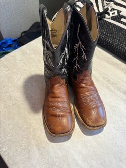 Two-Tone Leather Western Cowboy Boots