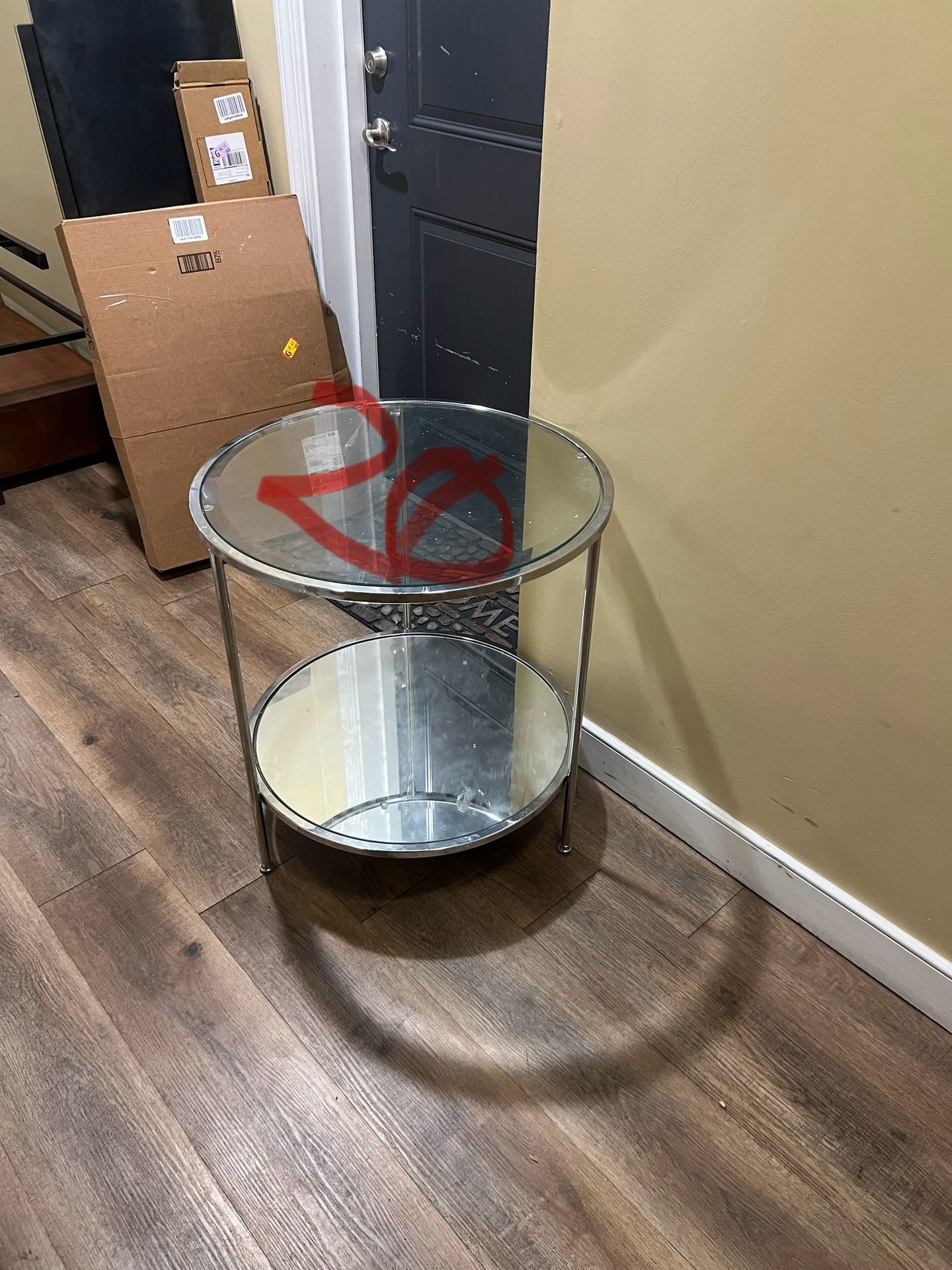 Mirror And Glass Coffee/End Table 