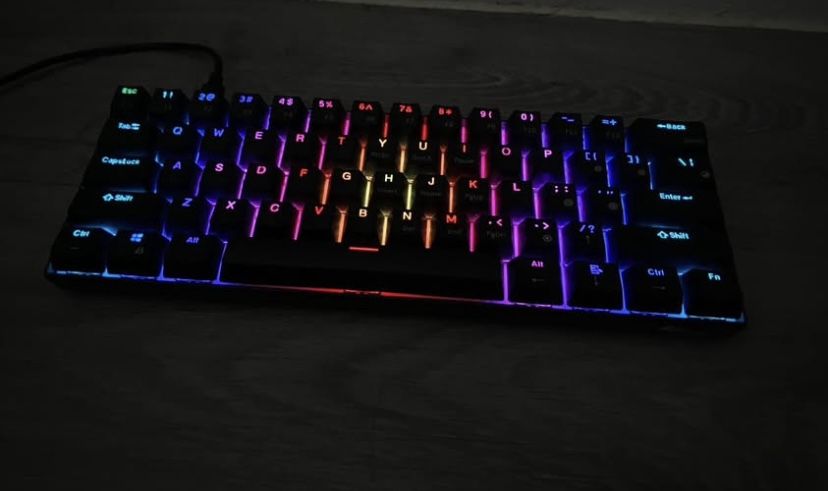 rk61 gaming keyboard rgb lights