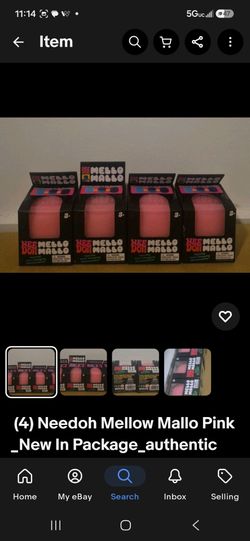 (4) Needoh Mellow Mallo Pink _New In Package_authentic