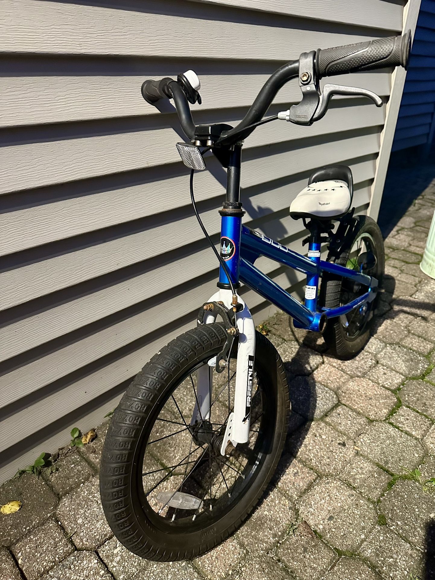 RoyalBaby Freestyle 14” Kids Bike – Blue (No Chain & Pedals)
