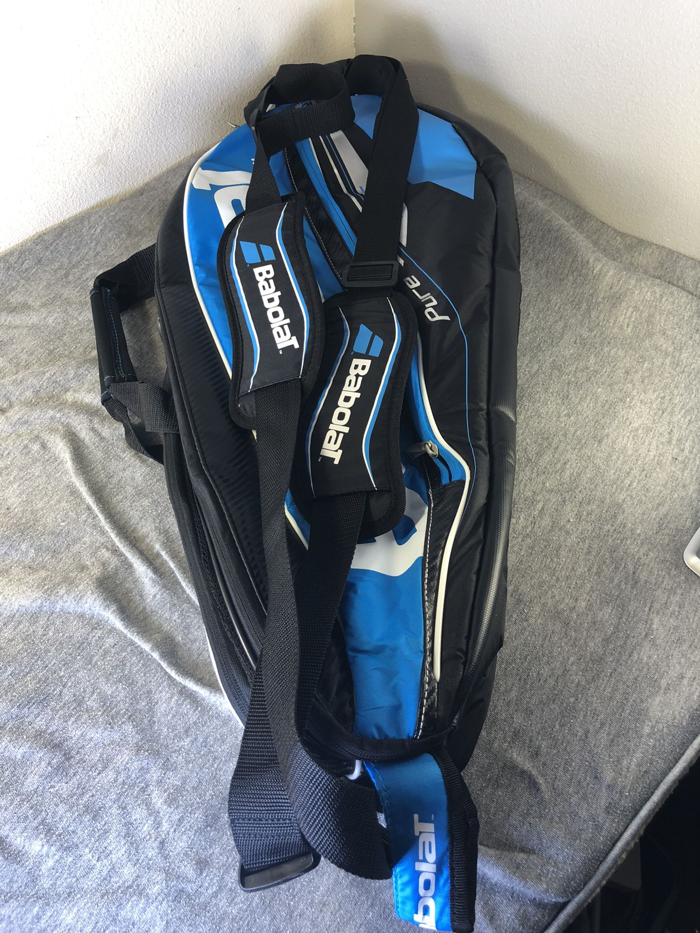 Still Available: New Babolat Pure Drive Tennis Badminton Bag RHX6 Blue Racket Racquet Shoes 751106
