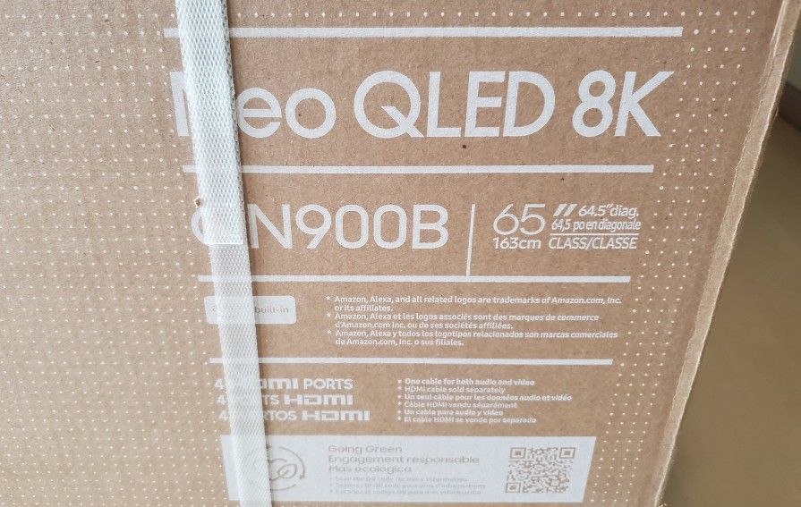 New! 65" SAMSUNG QN900B Neo QLED 8K Smart Tizen TV In The Box Seal