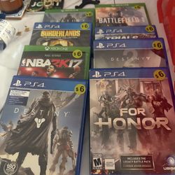 PlayStation 4 Games And Xbox Games  $5 Each 