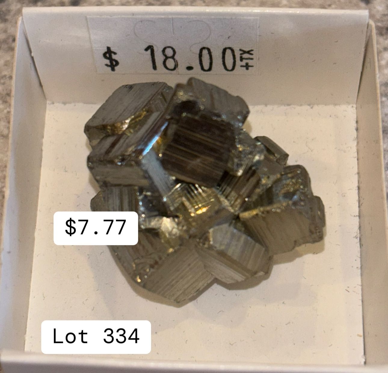 Pyrite cube Is About Just Under An Inch. All Natural.
