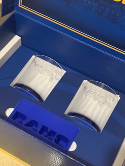 LA Rams whiskey Glass and ice tray set
