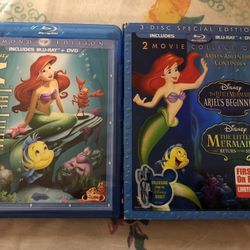 Little mermaid 1-3 blu Ray only asking 30 firm in north Lakeland pick up only
