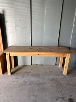 Entrance Wood Table And Matching Chair Coat Shoe Rack