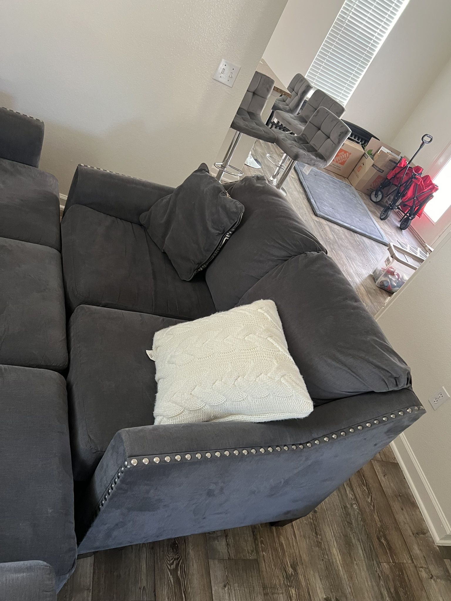 Gently Used Couch Set - Pullout Sofa + Loveseat