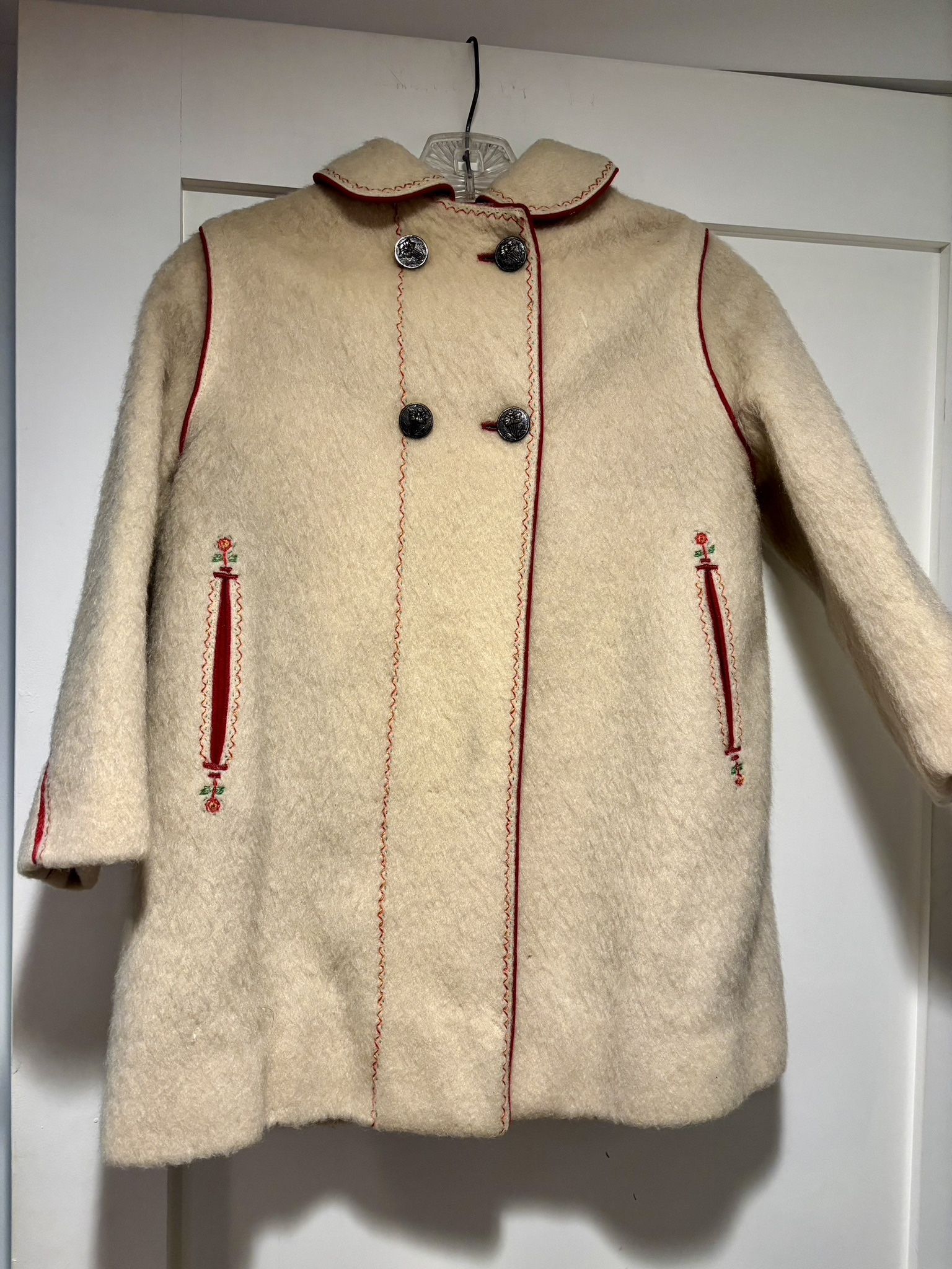 Vintage Haidegger Girl's Wool Coat Size 6