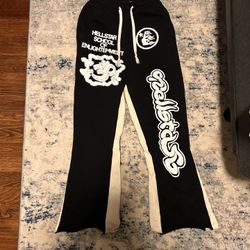 Black Flared Hell Star Sweats  (with authentication Tag)