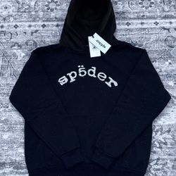 Black VVS Rhinestone Sp5der hoodie