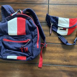 Tommy Hilfiger Kids Backpack And Belt Bag