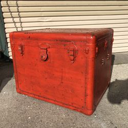 Large Painted Storage Trunk 