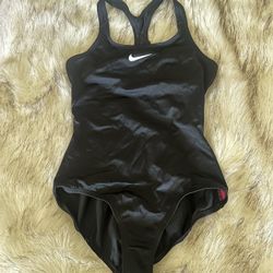 Girls Nike Black One Piece Bathing Suit Size Large 12-13 Years Old