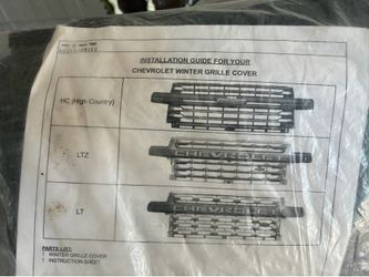 Chevy winter grill cover
