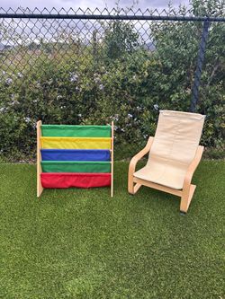 Children’s chair and book shelf