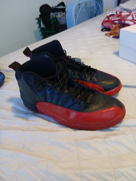 Jordan 12s Red N Black