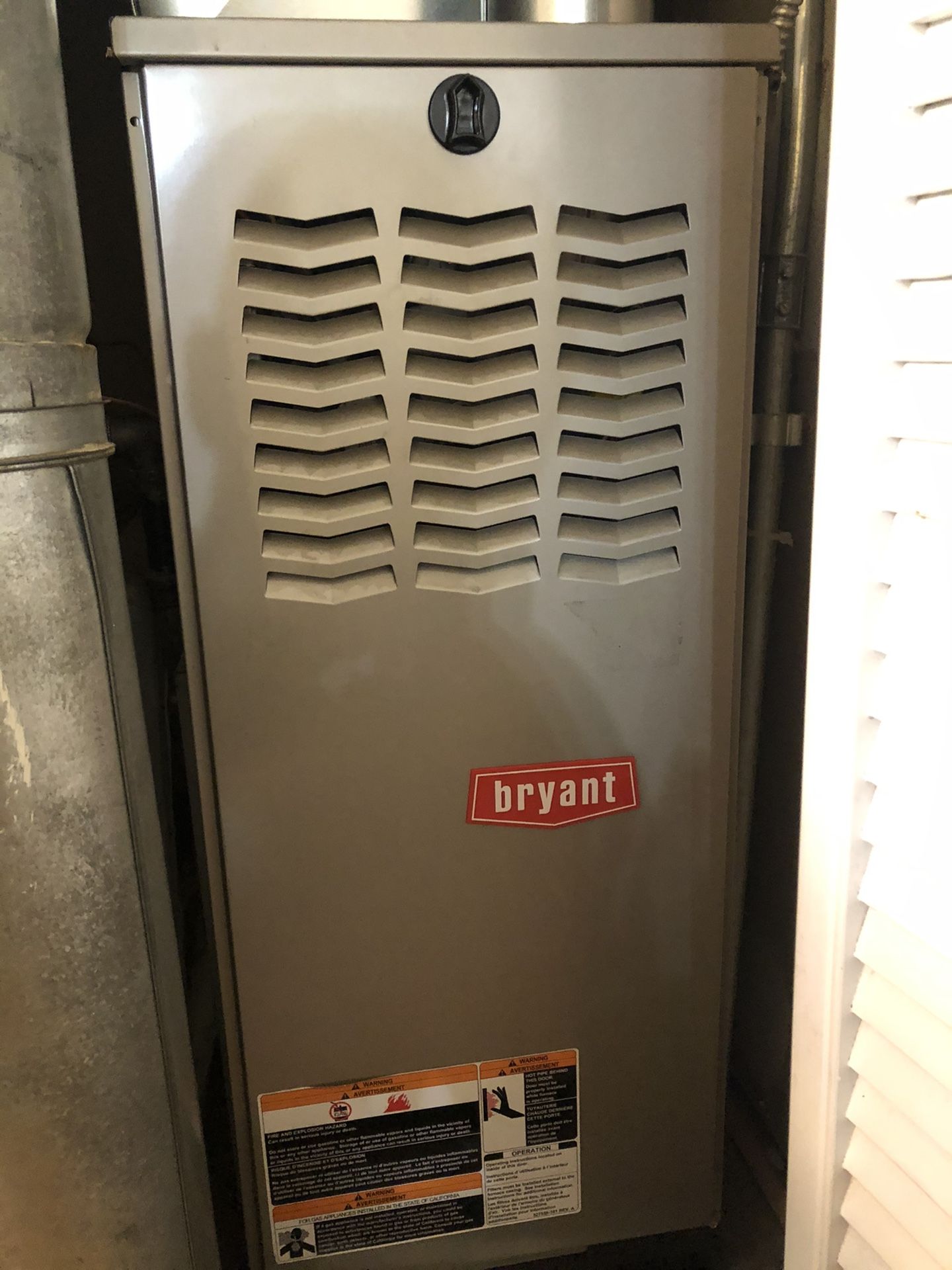 Furnace 14” 70 k btu with installation