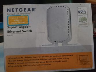 Netgear 5 Port Gigabit Ethernet Switch GS605