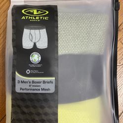 Men’s Athletic Works Boxer Briefs — Size Medium 