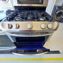 Lg Double Oven Gas Stove Used Good Condition With 90days Warranty 