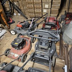 5 Differenr Untested Lawn Mowers