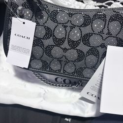 Swinger Bag 20 With Chain In Crystal Signature Jacquard