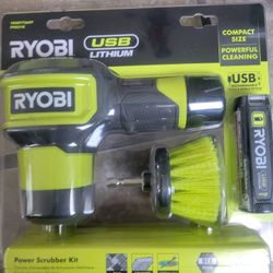 RYOBI FVG51K USB LITHIUM POWER SCRUBBER KIT