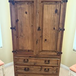 Southwestern Armoire  And 32 “ Flat Screen TV