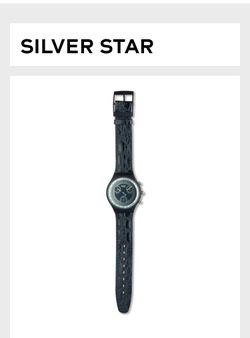 Rare Silver Star vintage Swatch Watch 1991